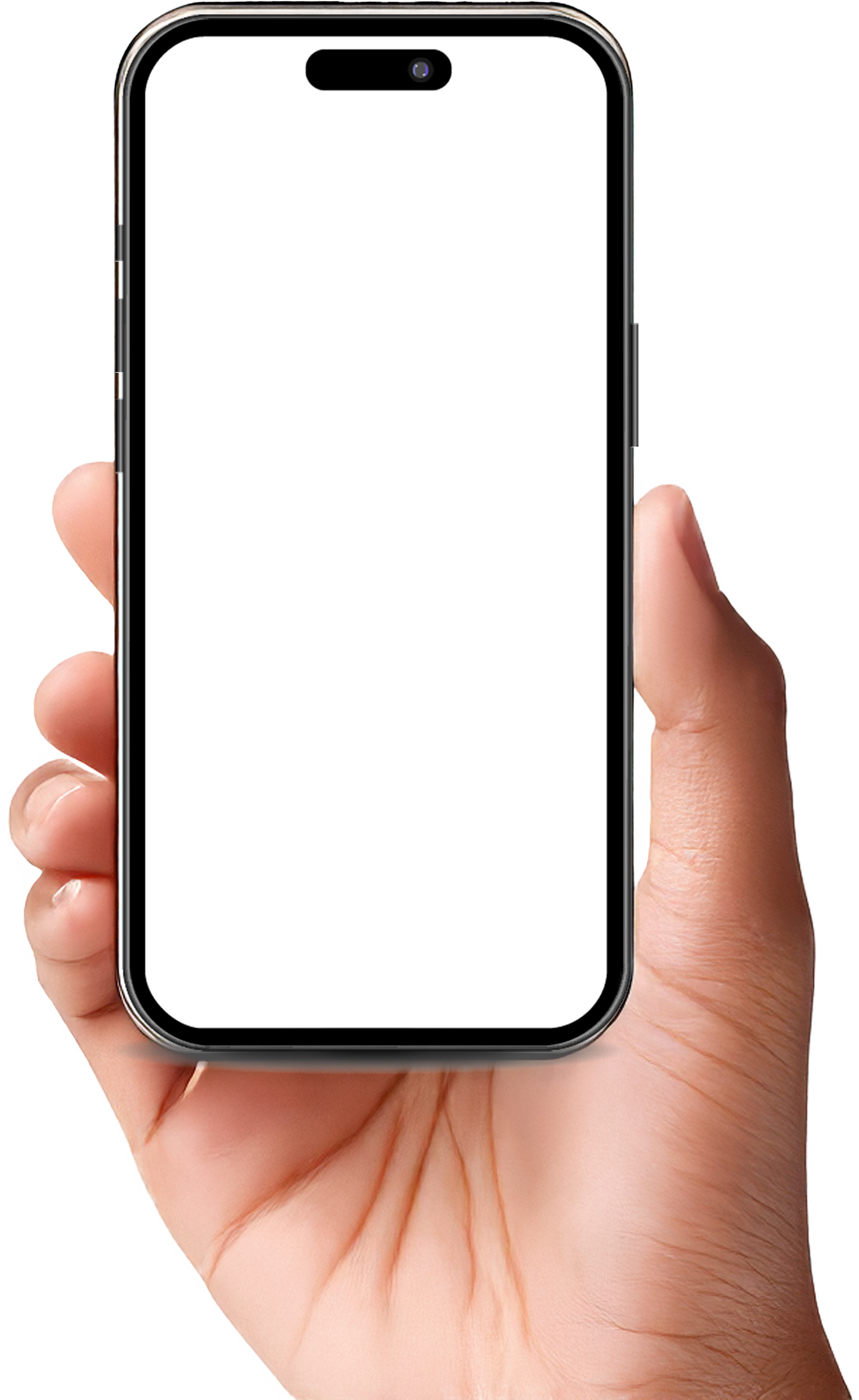 手にスマホを持っている写真